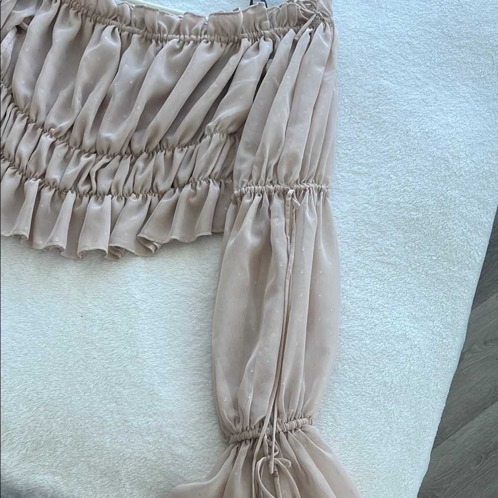 Chic Off-Shoulder Ruffled Blouse - image 3